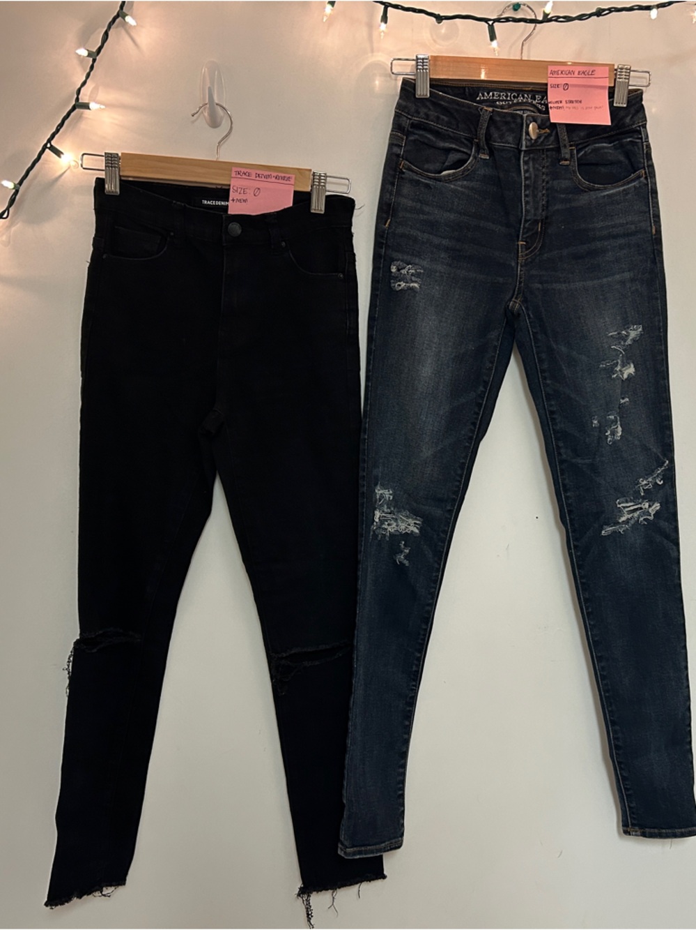 BUNDLE! Distressed Dark Black + Super Stretch Women’s Skinny Jeans